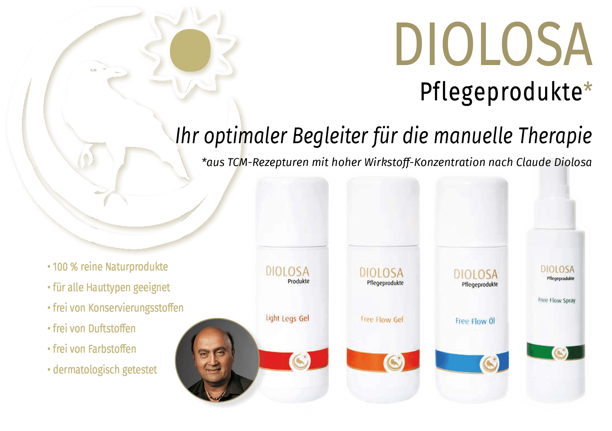 Diolosa Pflegeprodukte - dermatologisch getestet und als Kosmetikprodukt zertifiziert